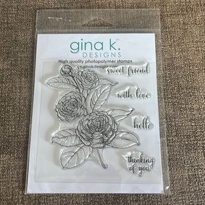 Gina k. Photopolymer Stamp Set: Sweet Camellia